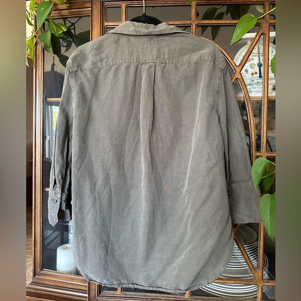 Zara Gray Button Down Shirt